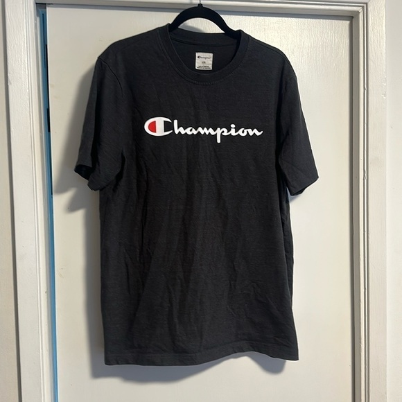 EUC: champion heavyweight, dark, gray  T-shirt, men size L - Picture 1 of 5
